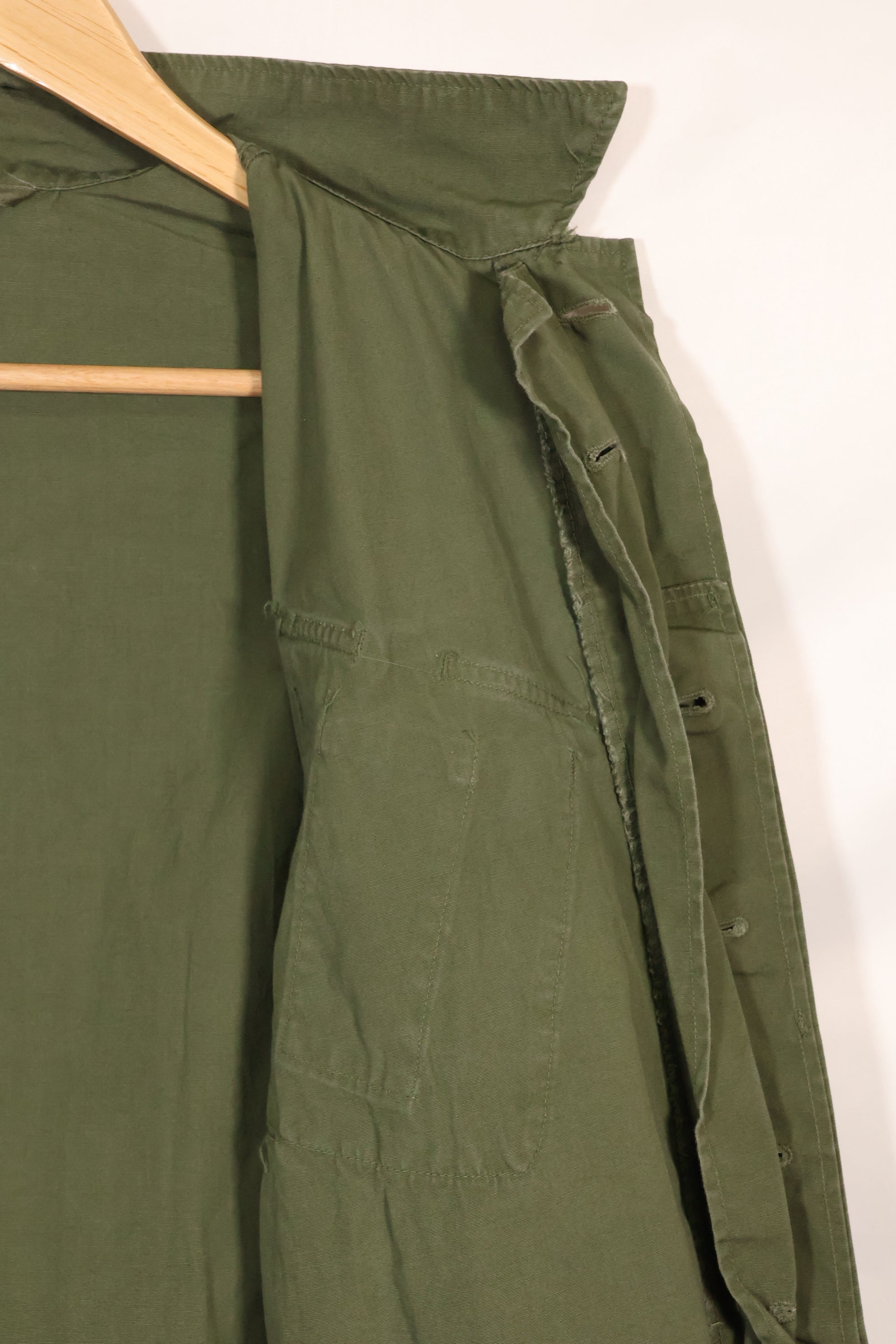 Circa 1966-67 S-R 2nd Model Jungle Fatigue Jacket without epaulettes, eclectic, used.