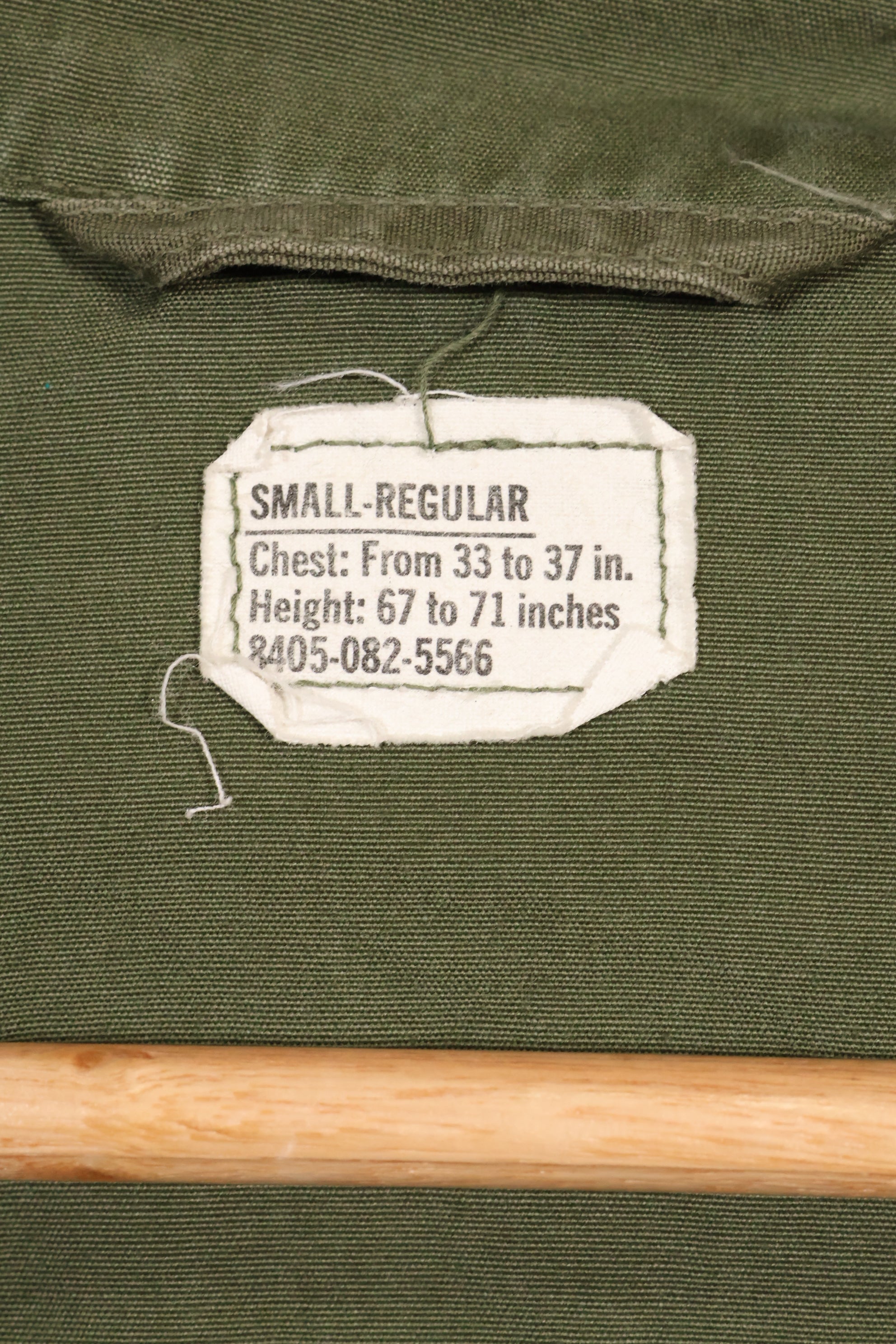 Circa 1966-67 S-R 2nd Model Jungle Fatigue Jacket without epaulettes, eclectic, used.