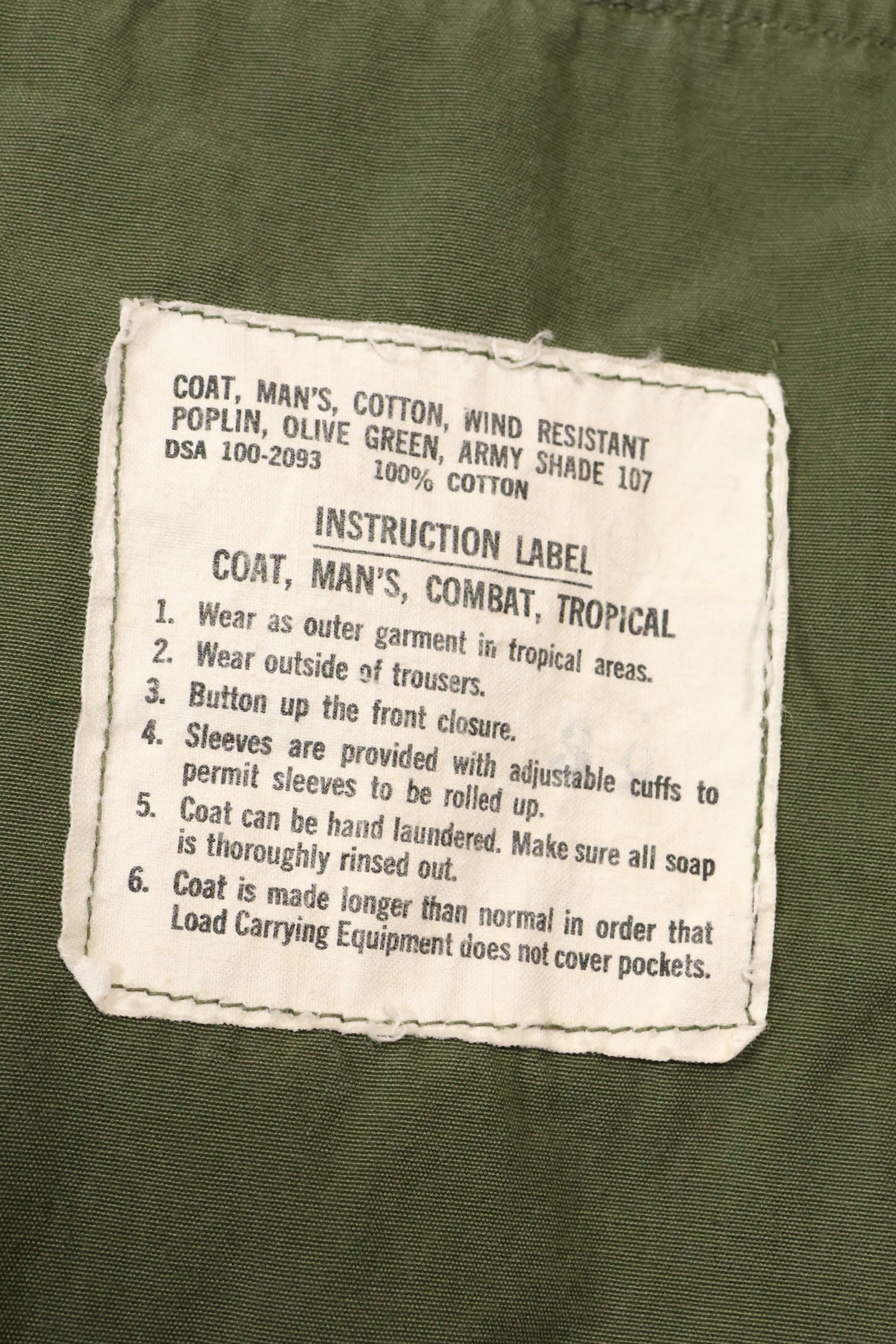 Circa 1966-67 S-R 2nd Model Jungle Fatigue Jacket without epaulettes, eclectic, used.
