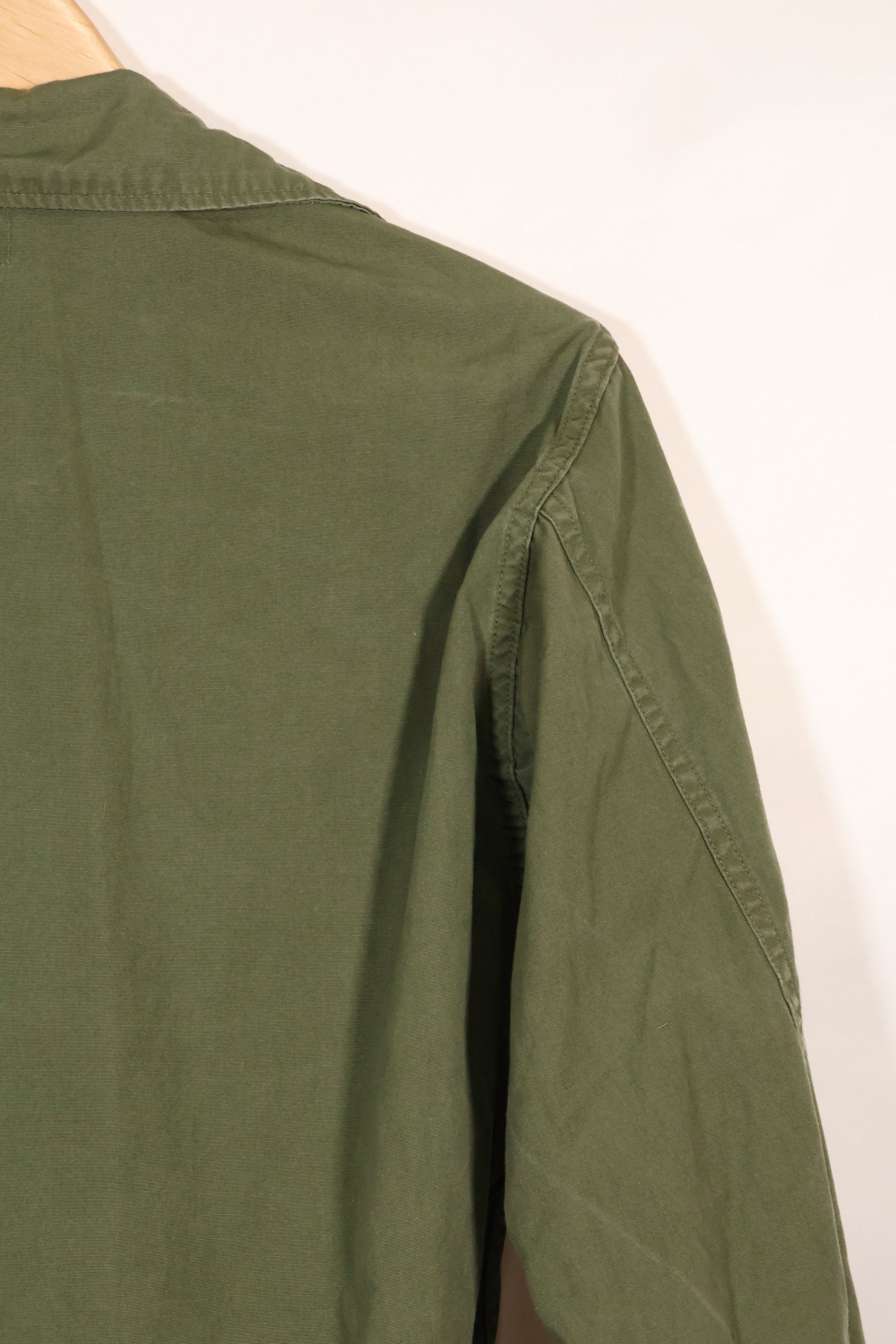 Circa 1966-67 S-R 2nd Model Jungle Fatigue Jacket without epaulettes, eclectic, used.