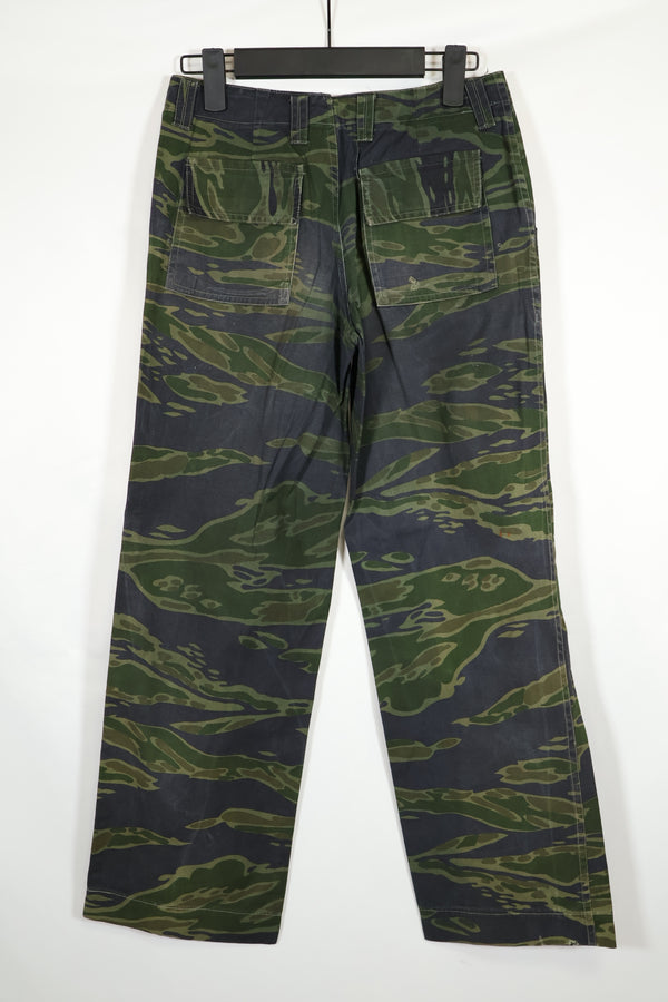 実物　1970年代　レイトウォー　タイガーストライプ　パンツ　中古品　黒染めあり