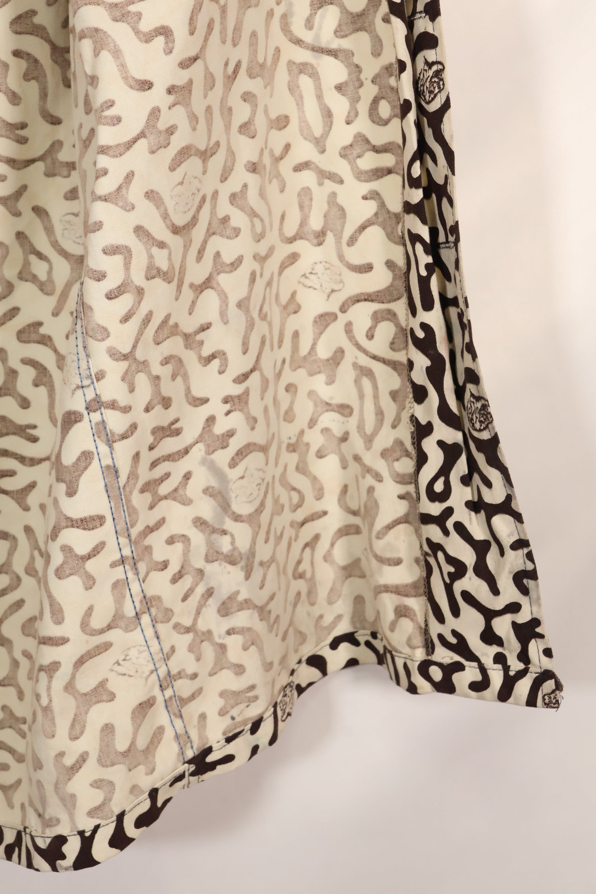 1980年代　韓国　学生用迷彩服　ハングル迷彩　シャツ　ほぼ未使用　A