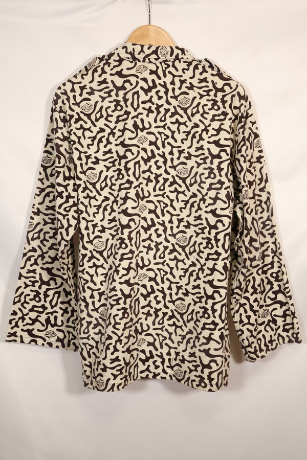 1980年代　韓国　学生用迷彩服　ハングル迷彩　シャツ　ほぼ未使用　A