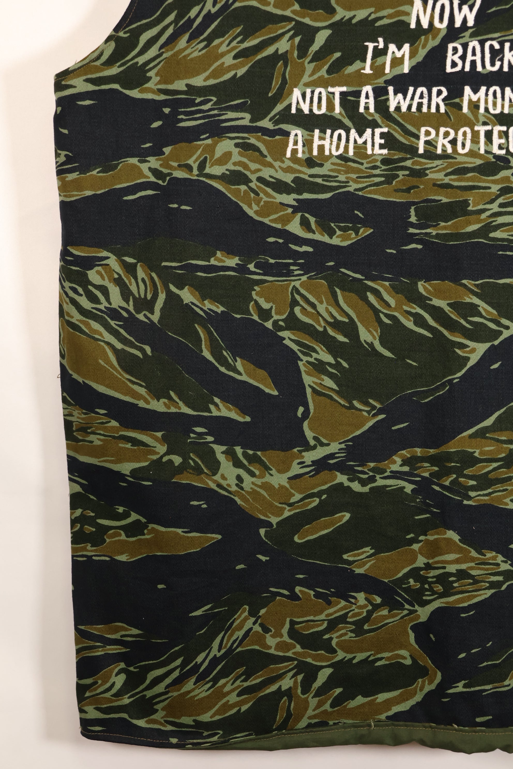 Circa 1970: Tiger Stripe Tour Vest, made by Thai Taylor, unused