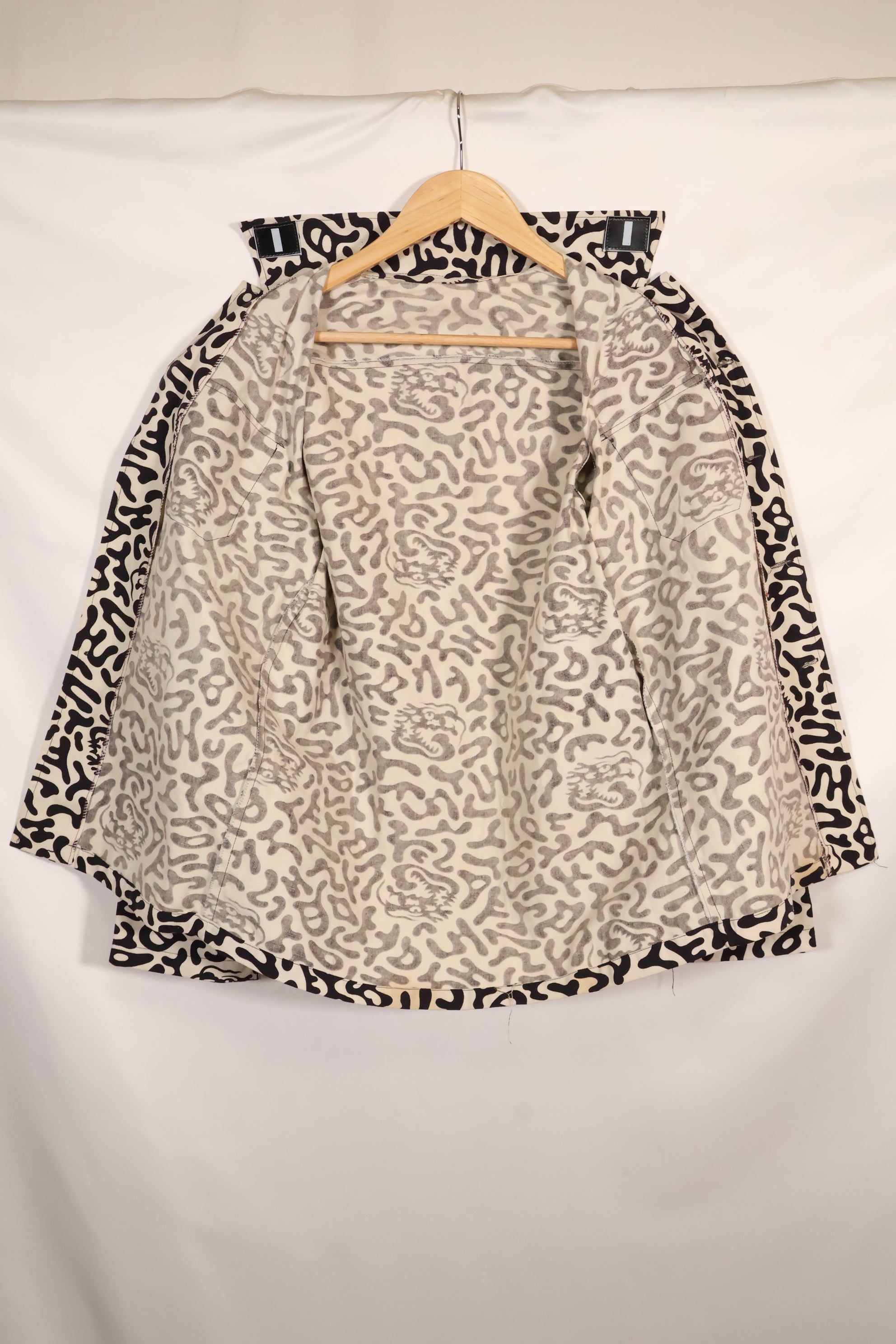 1980年代　韓国　学生用迷彩服　ハングル迷彩　シャツ　ほぼ未使用　B