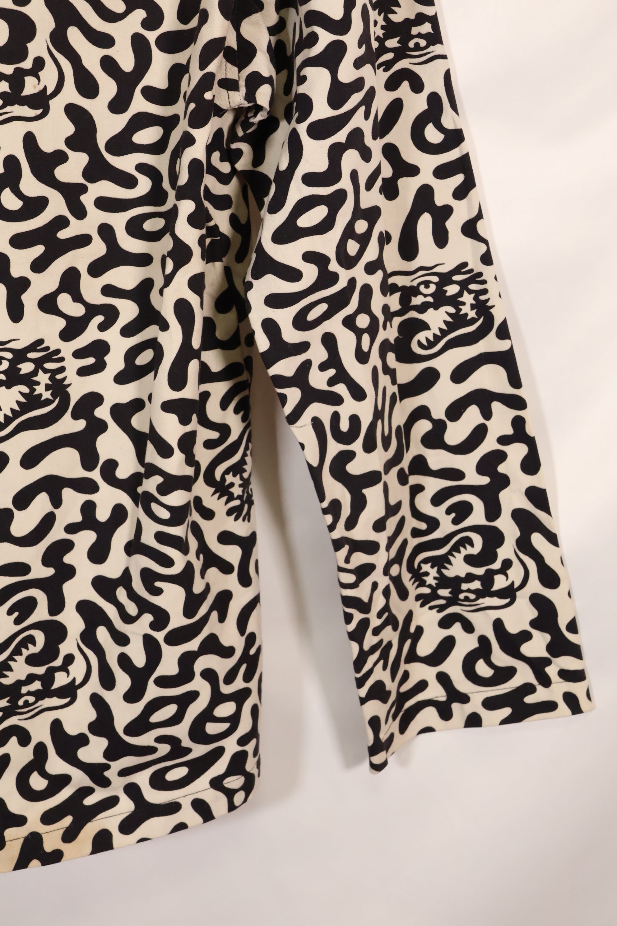 1980年代　韓国　学生用迷彩服　ハングル迷彩　シャツ　ほぼ未使用　B