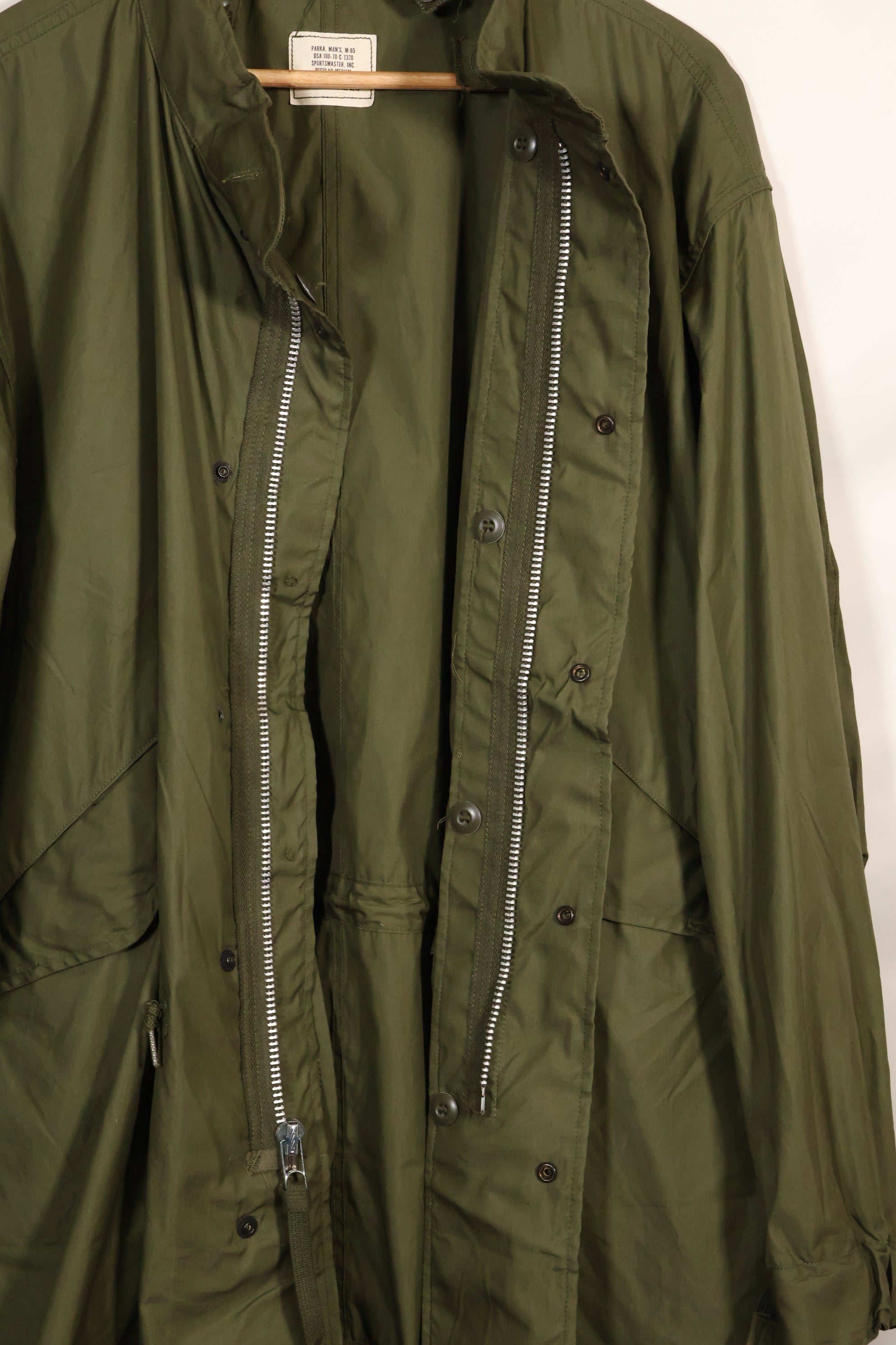 1970年契約　M-R　デッドストック　アメリカ軍　M65　フィールドパーカー　アルミジッパー　長期保管品