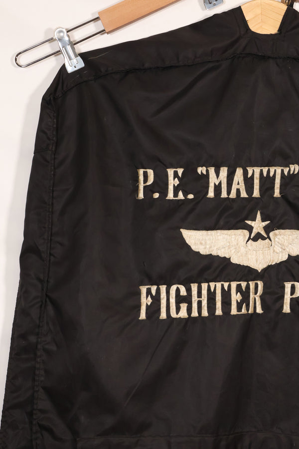 1960年代　個人調達品　戦闘機パイロット　フライトジャケット&制服用　スーツバッグ　刺繍入　中古品
