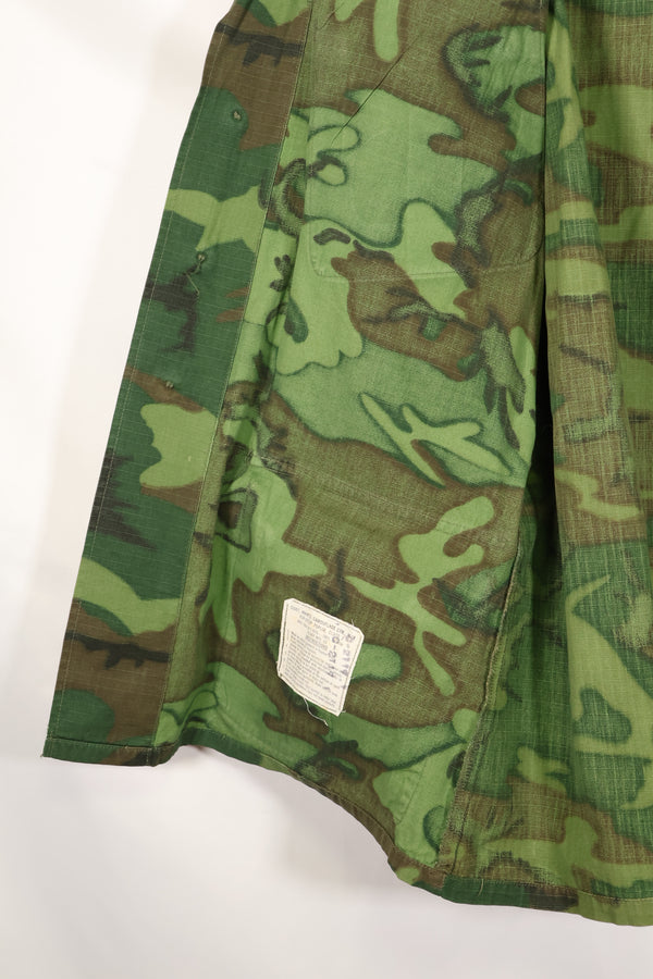 1970年契約　M-S　USMC　リップストップ　ERDL迷彩　ジャングルファティーグ　ジャケット　褪色あり　中古品