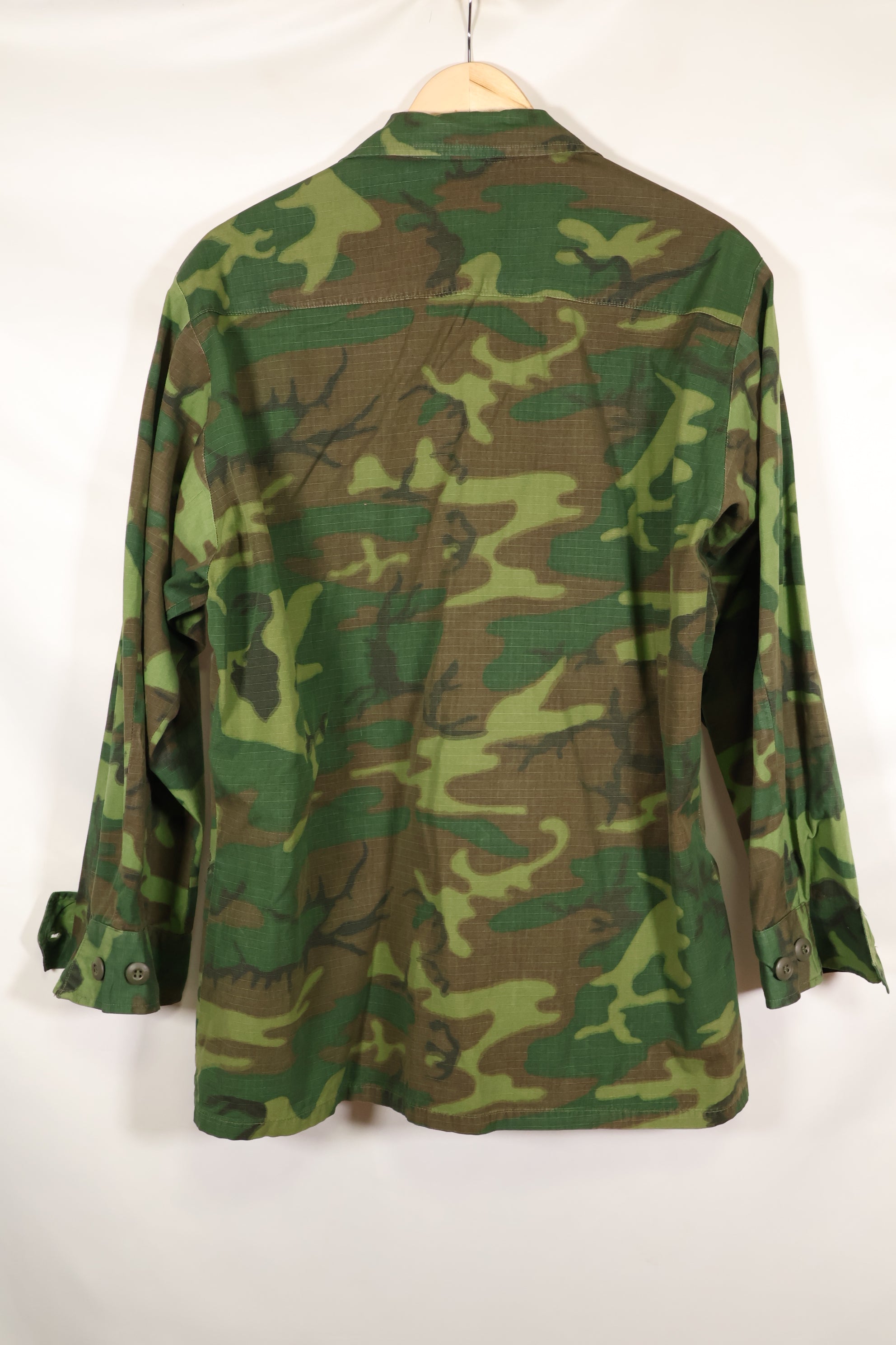 1970年契約　M-S　USMC　リップストップ　ERDL迷彩　ジャングルファティーグ　ジャケット　褪色あり　中古品