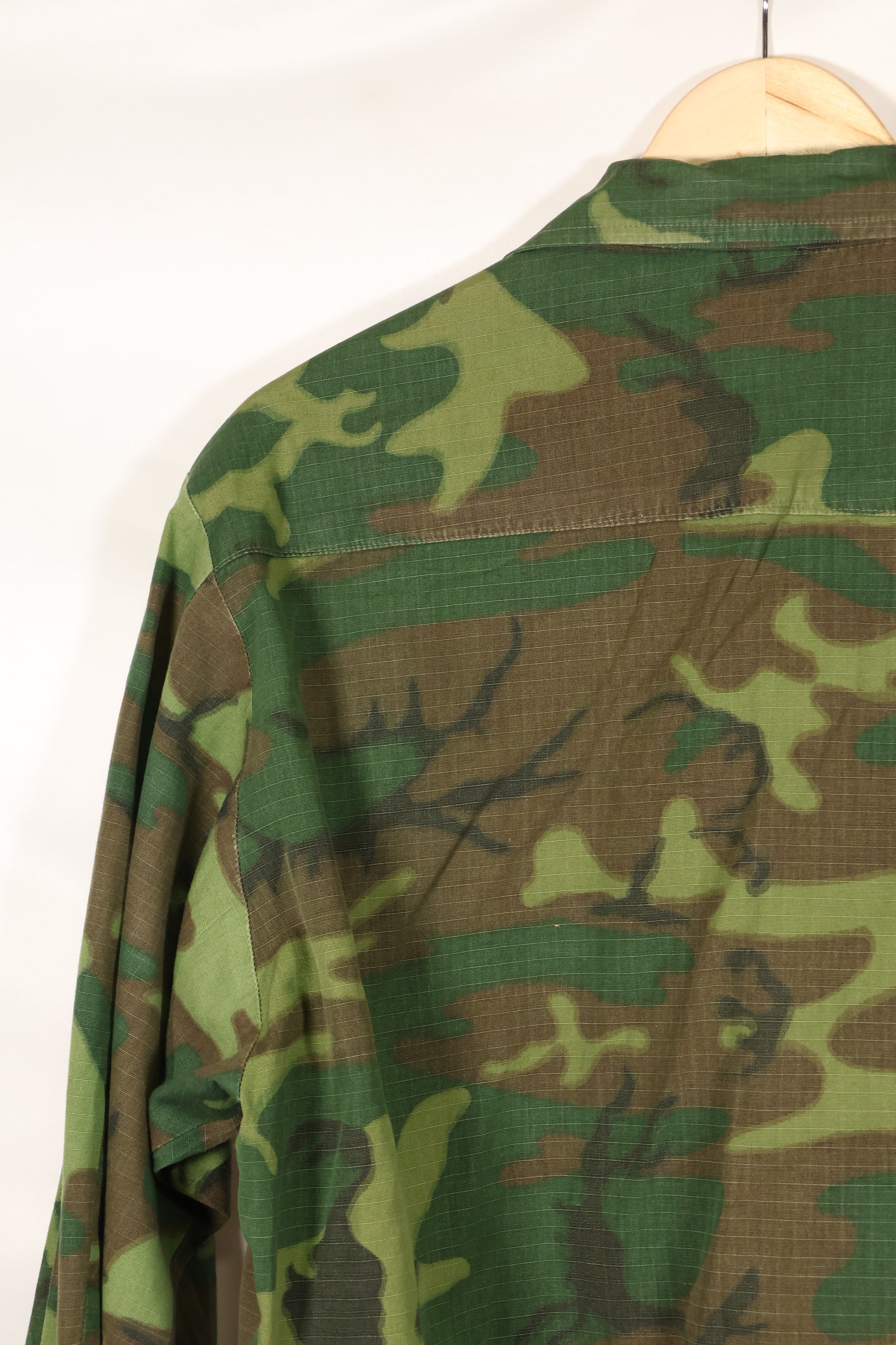 1970年契約　M-S　USMC　リップストップ　ERDL迷彩　ジャングルファティーグ　ジャケット　褪色あり　中古品