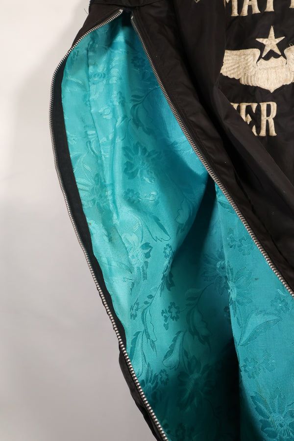 1960年代　個人調達品　戦闘機パイロット　フライトジャケット&制服用　スーツバッグ　刺繍入　中古品