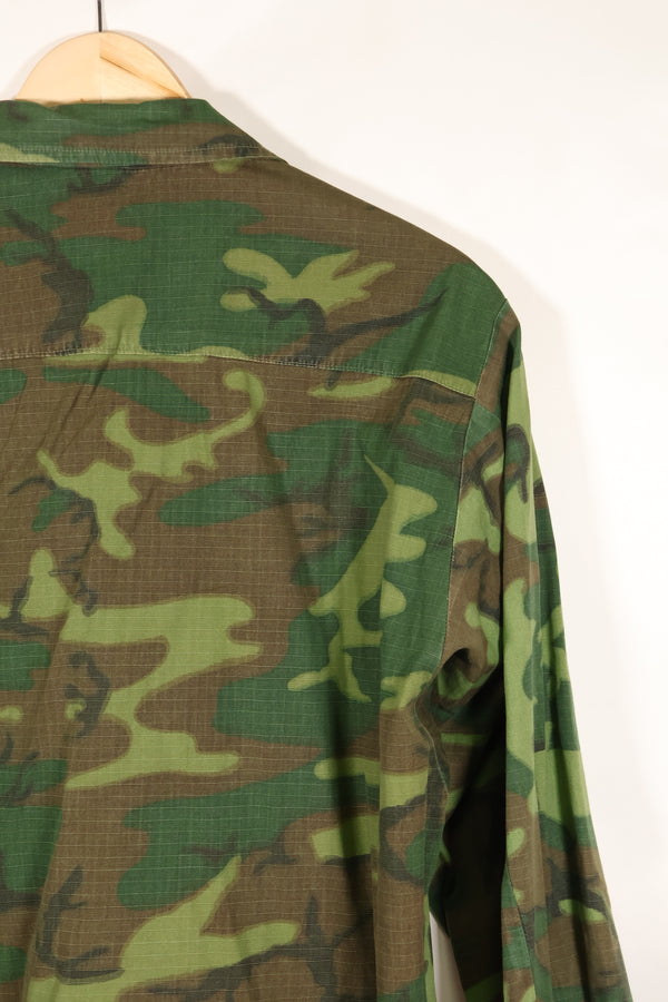 1970年契約　M-S　USMC　リップストップ　ERDL迷彩　ジャングルファティーグ　ジャケット　褪色あり　中古品