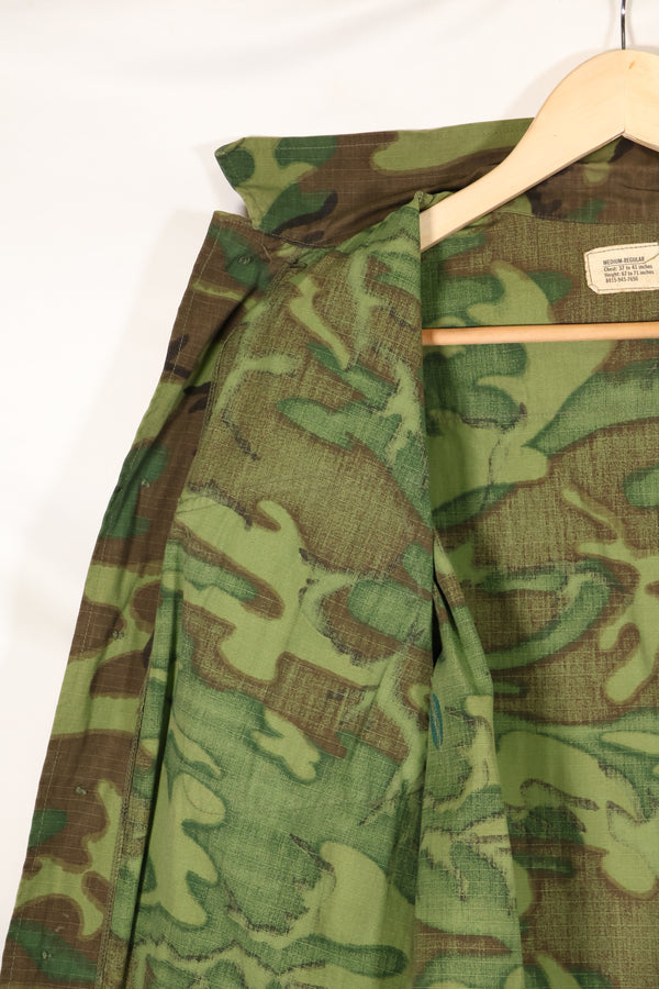 1969年契約　M-R　リップストップ　ERDL迷彩　ジャングルファティーグ　ジャケット　状態良い　中古品