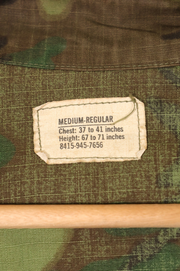 1969年契約　M-R　リップストップ　ERDL迷彩　ジャングルファティーグ　ジャケット　状態良い　中古品
