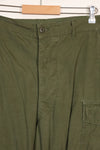 1967 Contract L-L 3rd Model Jungle Fatigue Pants with hem up, used.