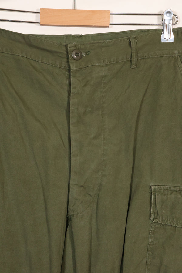 1967 Contract L-L 3rd Model Jungle Fatigue Pants with hem up, used.