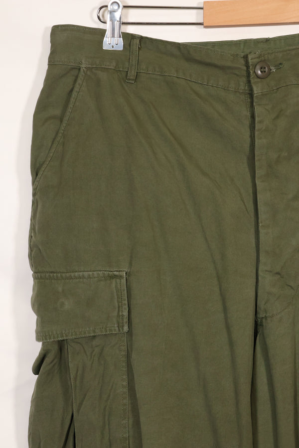 1967 Contract L-L 3rd Model Jungle Fatigue Pants with hem up, used.