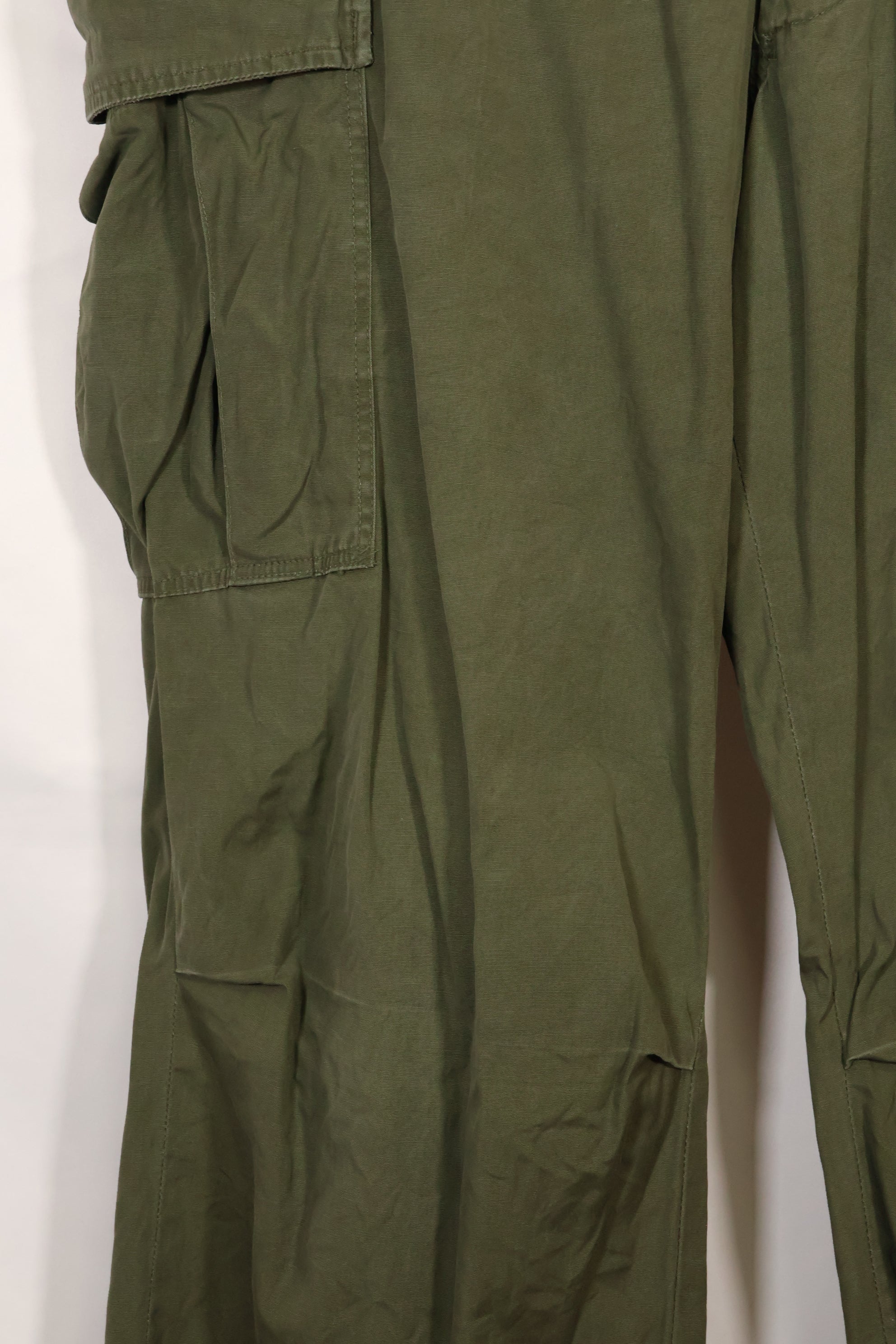 1967 Contract L-L 3rd Model Jungle Fatigue Pants with hem up, used.