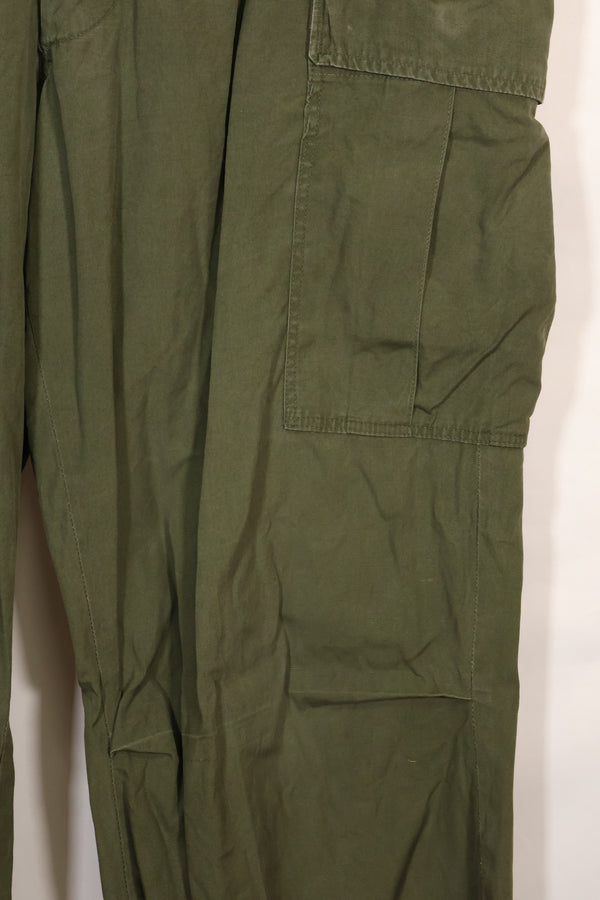 1967 Contract L-L 3rd Model Jungle Fatigue Pants with hem up, used.