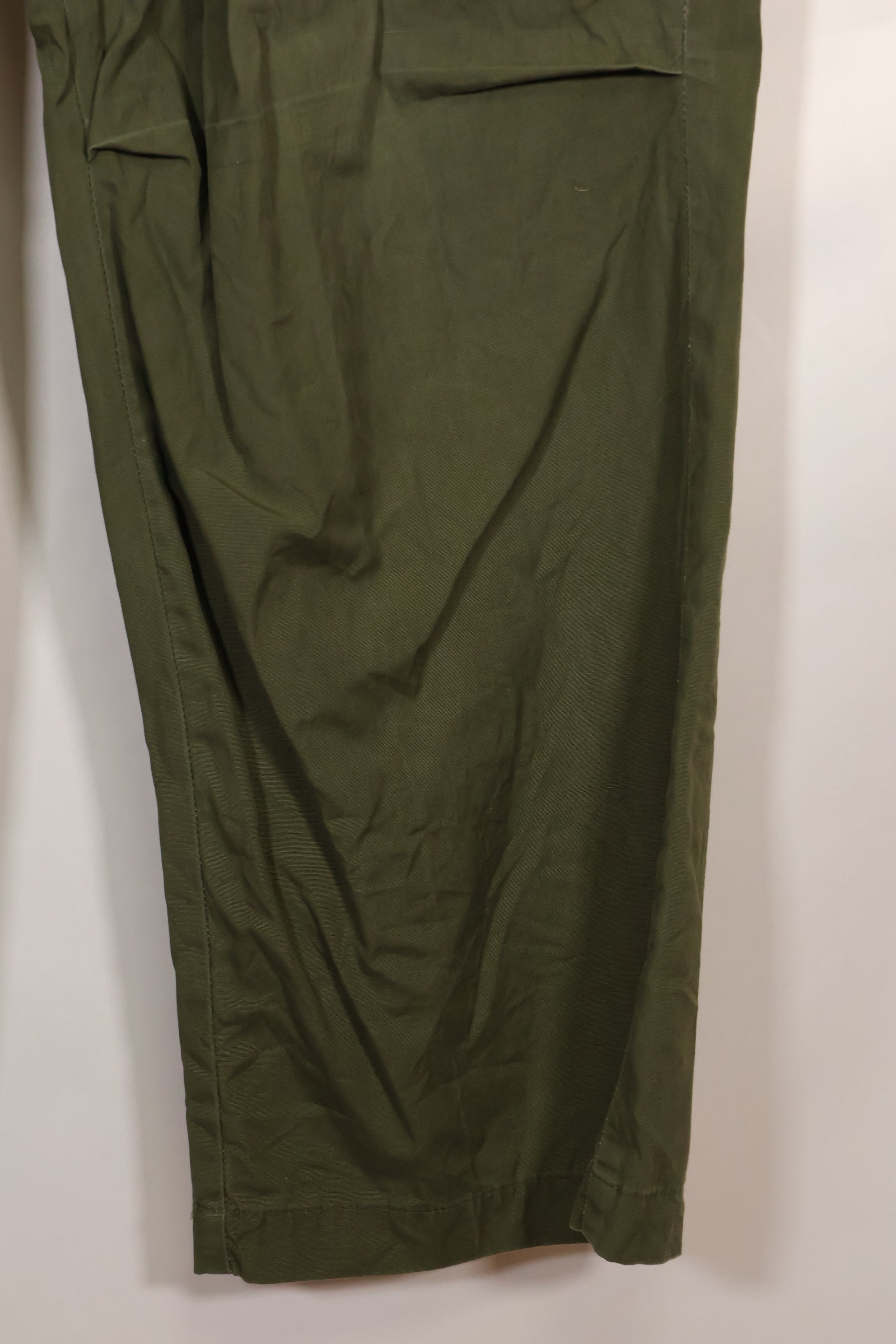 1967 Contract L-L 3rd Model Jungle Fatigue Pants with hem up, used.