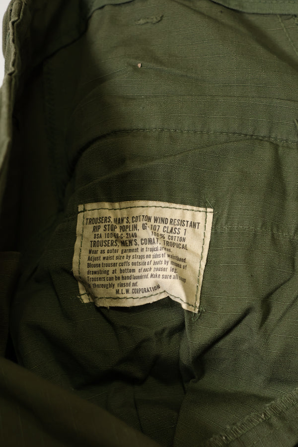 実物　1969年製　4th Model ジャングルファティーグ　SMALL-SHORT　パンツ　中古品