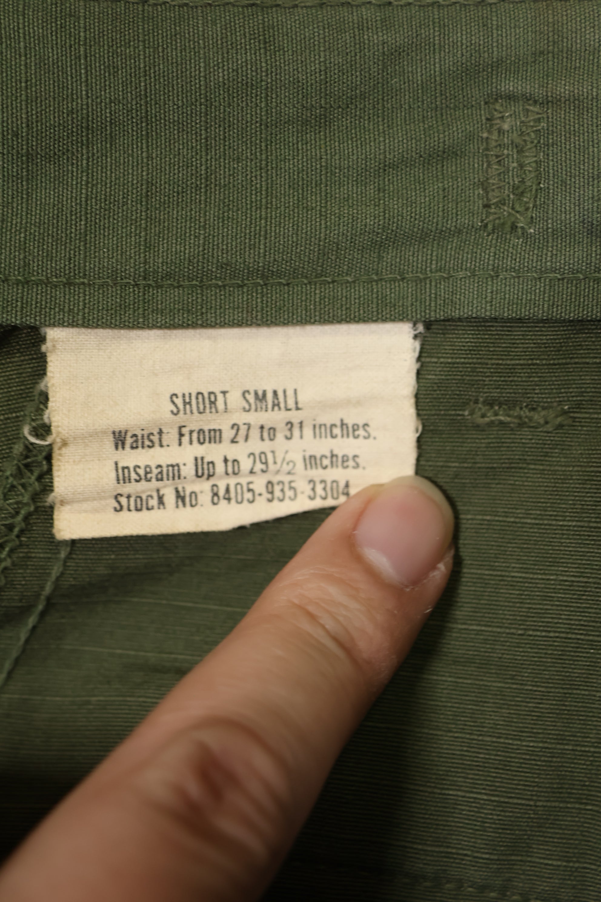 実物　1969年製　4th Model ジャングルファティーグ　SMALL-SHORT　パンツ　中古品