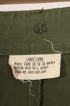1967 Contract L-L 3rd Model Jungle Fatigue Pants with hem up, used.