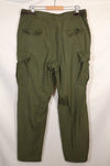 1967 Contract L-L 3rd Model Jungle Fatigue Pants with hem up, used.