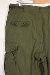 1967 Contract L-L 3rd Model Jungle Fatigue Pants with hem up, used.