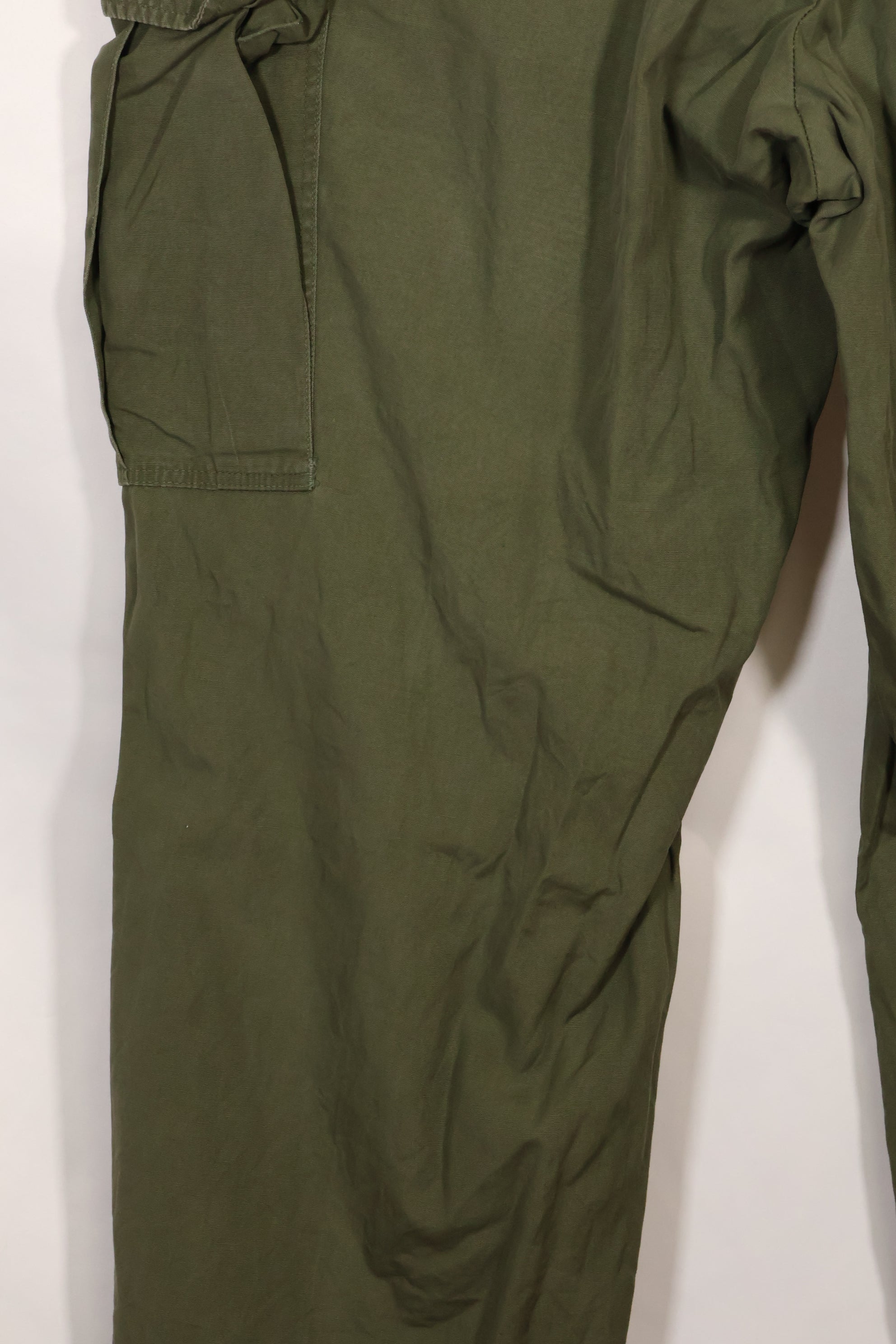 1967 Contract L-L 3rd Model Jungle Fatigue Pants with hem up, used.