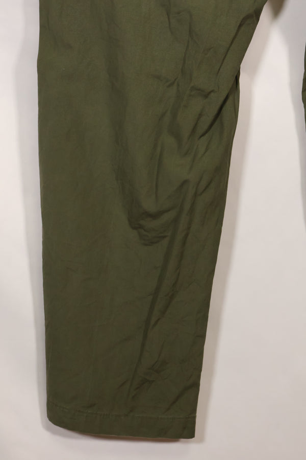1967 Contract L-L 3rd Model Jungle Fatigue Pants with hem up, used.