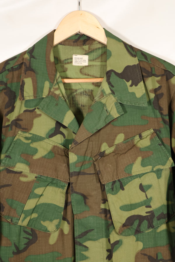 1969年契約　M-S　リップストップ　ERDL迷彩　ジャングルファティーグ　ジャケット　褪色あり　中古品  B