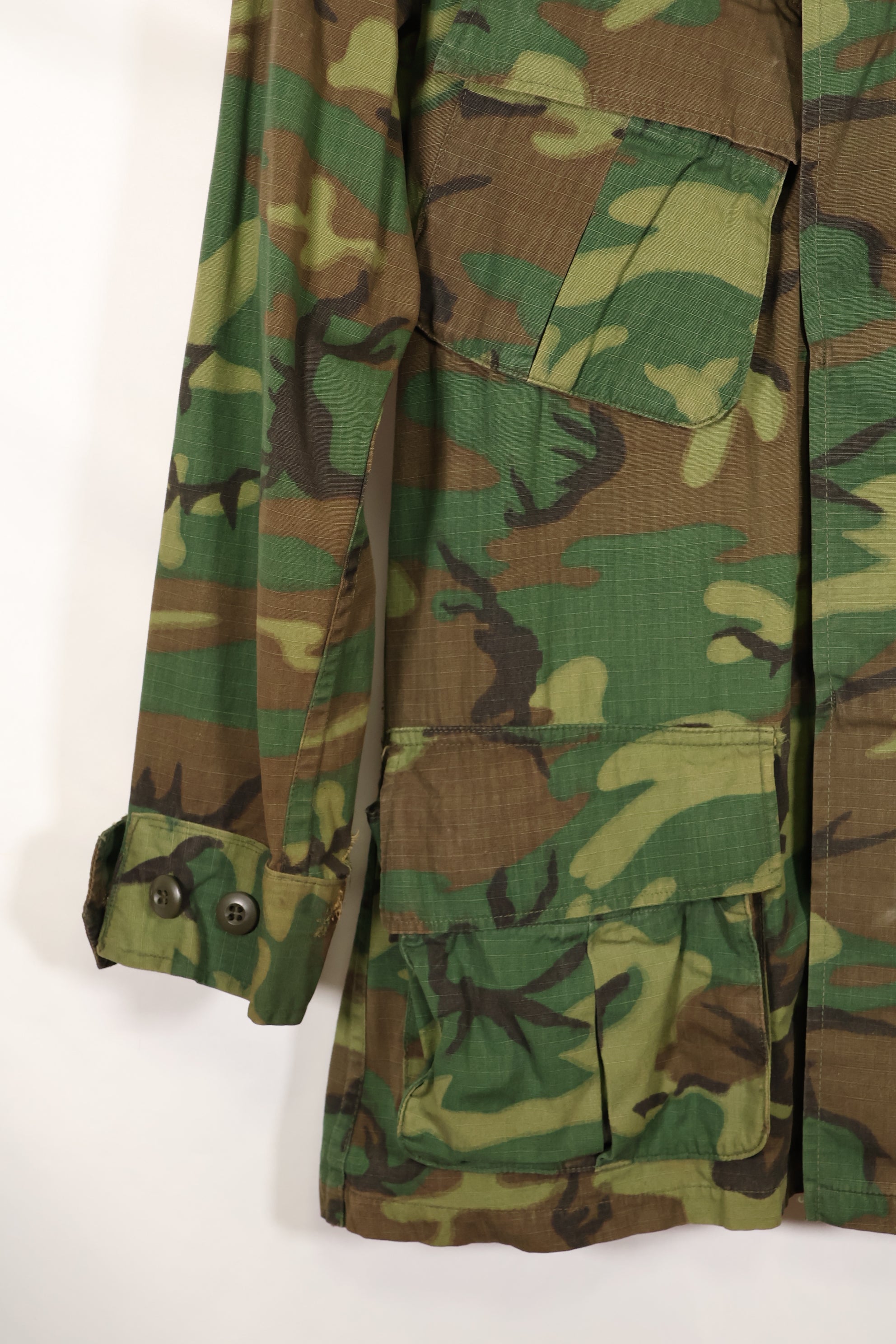 1969年契約　M-S　リップストップ　ERDL迷彩　ジャングルファティーグ　ジャケット　褪色あり　中古品  B