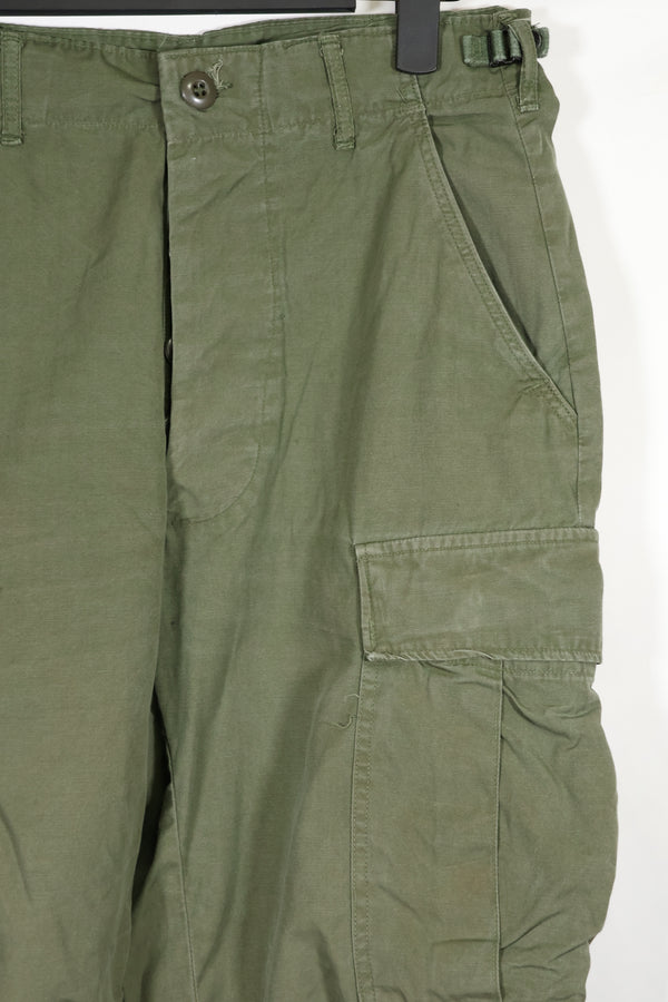 実物　ノンリップストップ生地　1967年製　3rd Model ジャングルファティーグ　パンツ　SMALL-REGULAR　中古品
