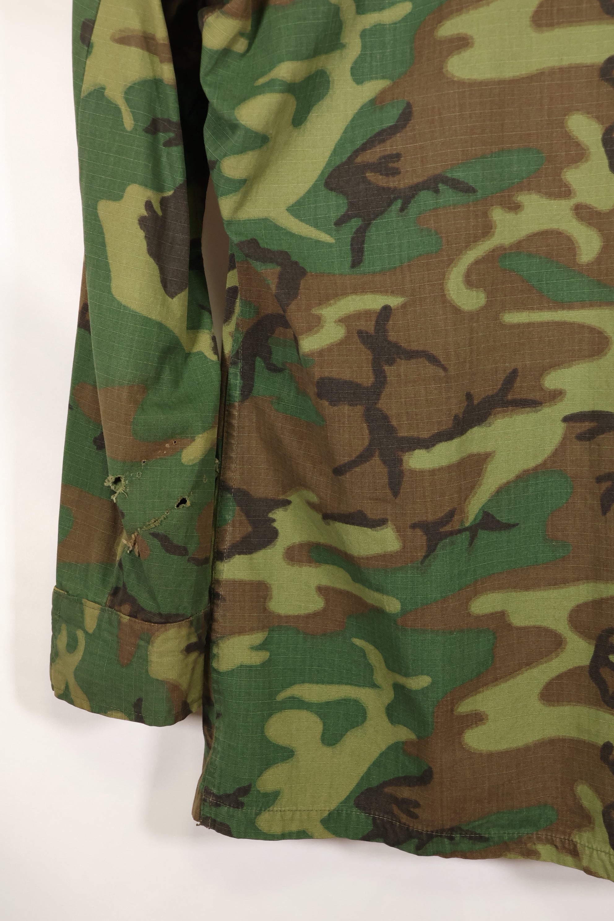 1969年契約　M-S　リップストップ　ERDL迷彩　ジャングルファティーグ　ジャケット　褪色あり　中古品  B