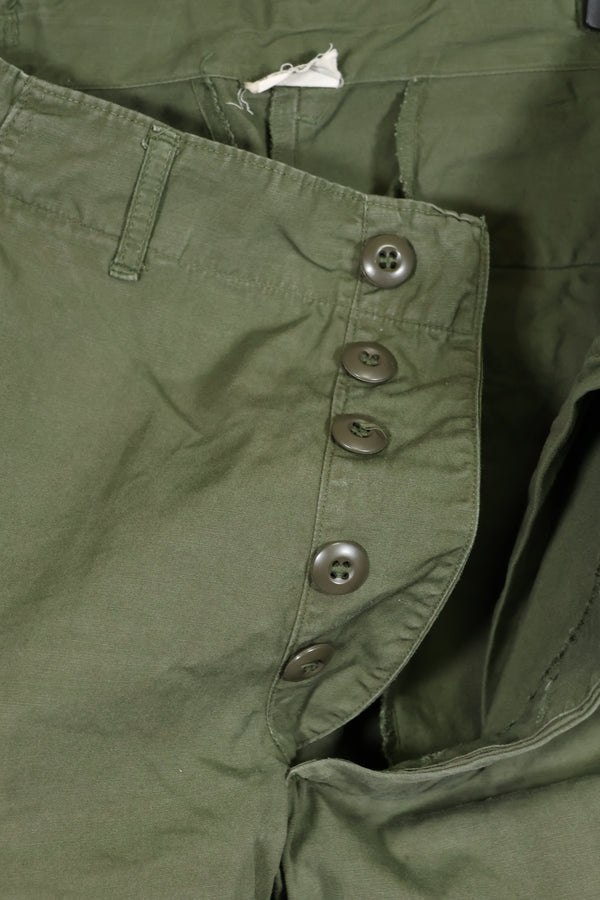 実物　ノンリップストップ生地　1967年製　3rd Model ジャングルファティーグ　パンツ　SMALL-REGULAR　中古品