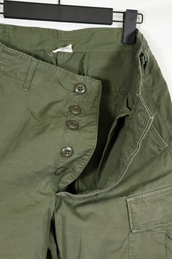 実物　ノンリップストップ生地　1967年製　3rd Model ジャングルファティーグ　パンツ　SMALL-REGULAR　中古品