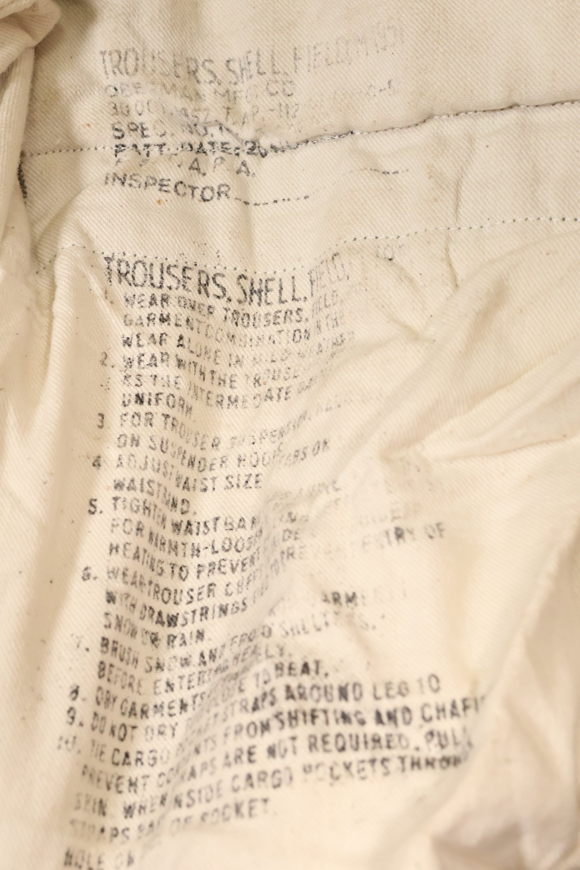 1952年契約　アメリカ軍　M-1951　フィールドパンツ　寒冷地用パンツ　中古品