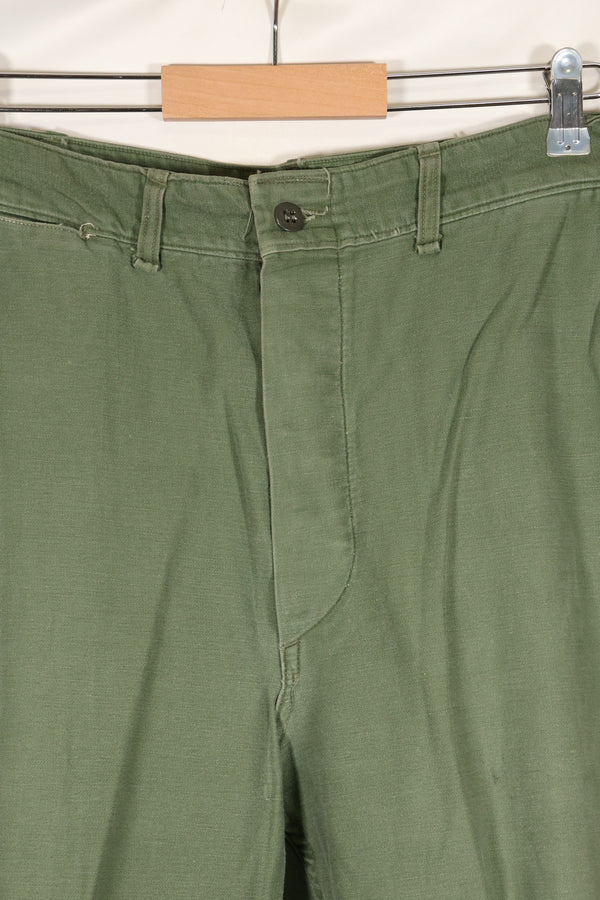 1960's lot, estimated 34 degrees USMC P-56 utility pants, used.