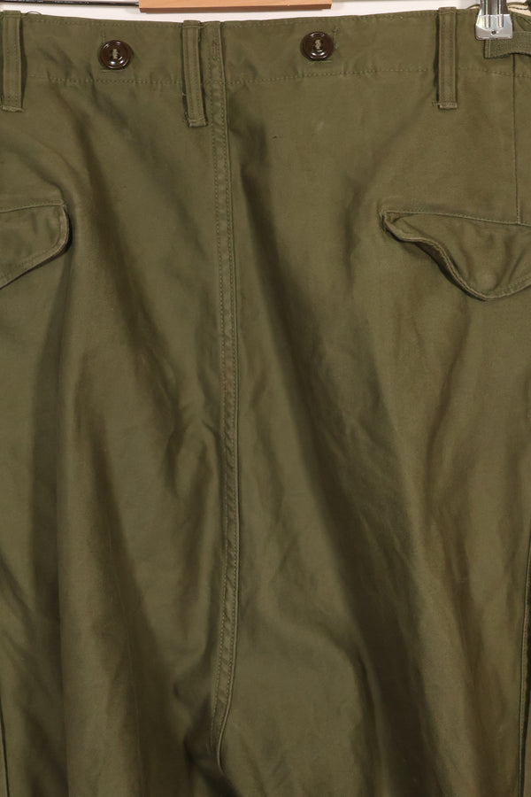 1953年契約　大きめサイズ　アメリカ軍　M-1951　フィールドパンツ　カーゴパンツ　中古品
