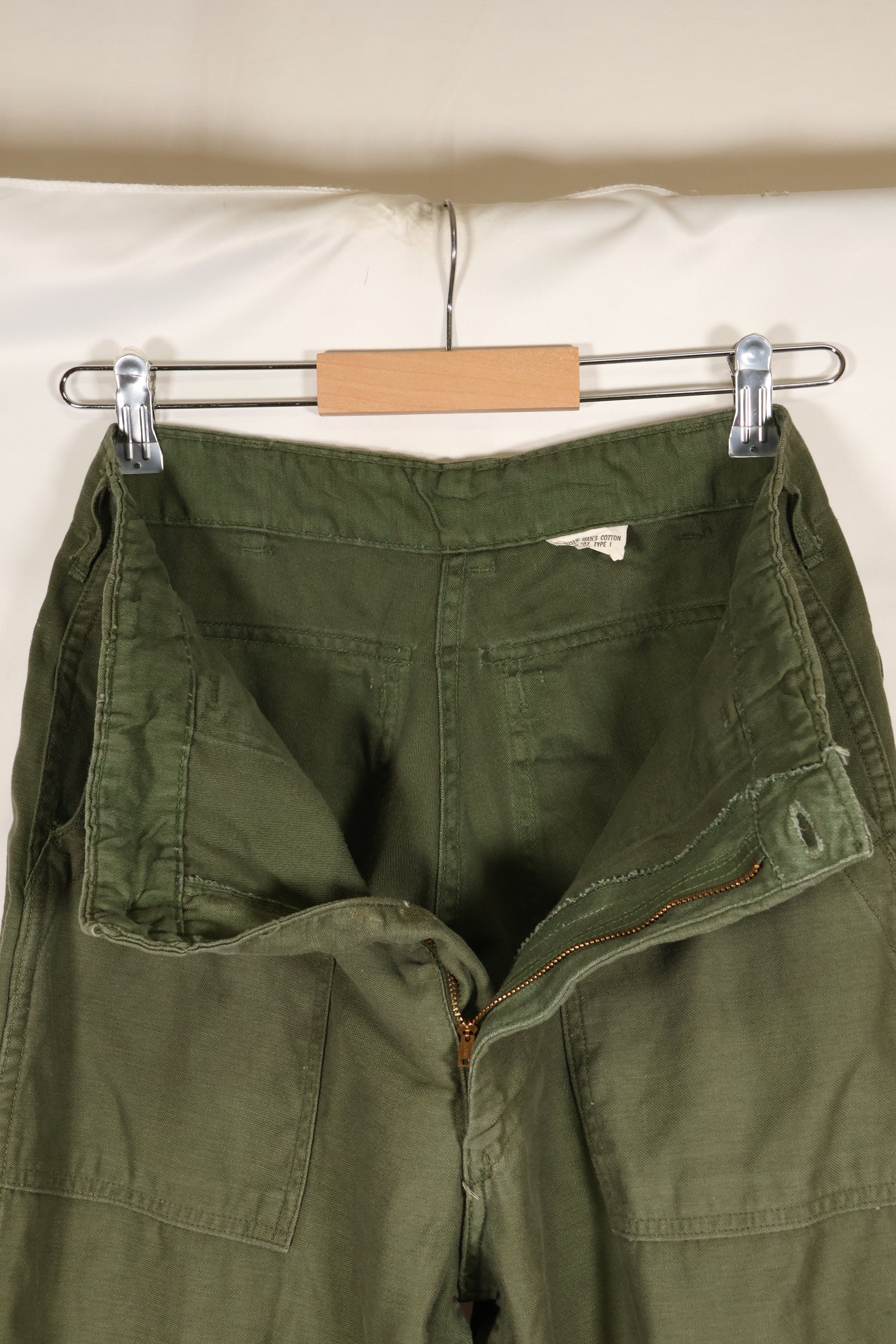 1968 年合同 32x31 美国陆军 OG-107 工具裤 Baker Pants Used B