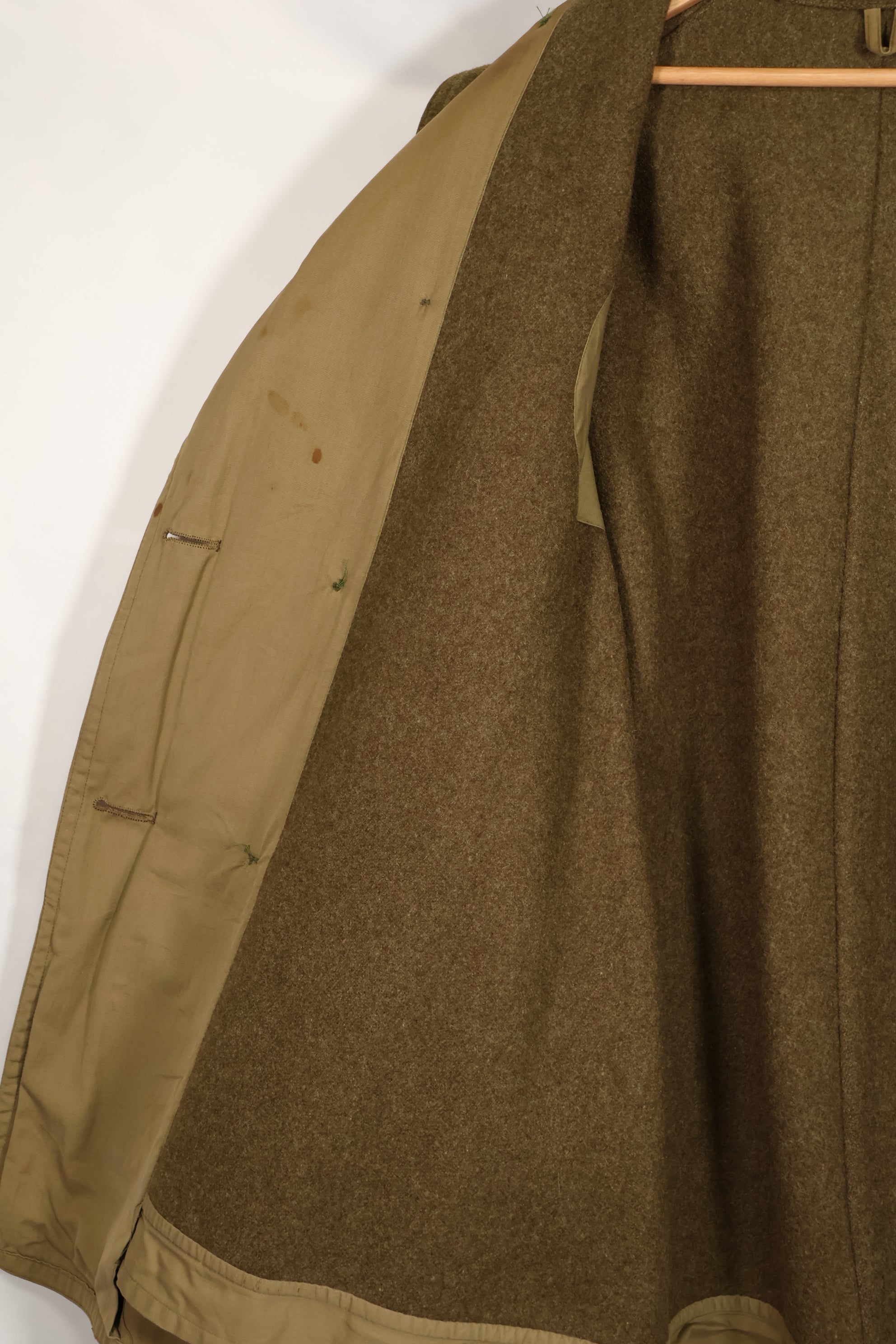 実物　1940年代　アメリカ軍　マッキーノコート　ジープコート　中古品　パッチ後付け