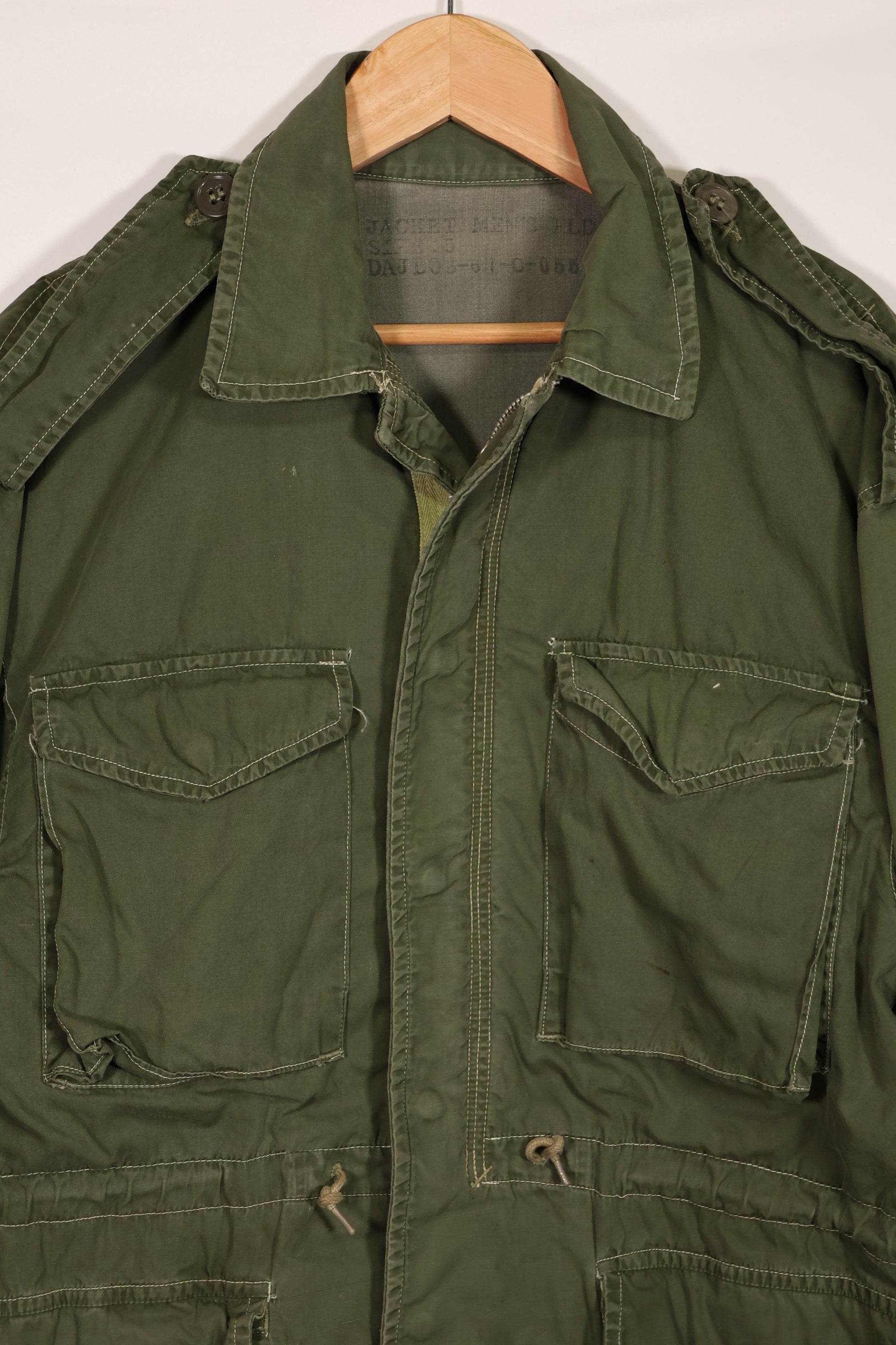 正品1964年日本制造M51 ARVN野战夹克，带HAMA拉链，二手