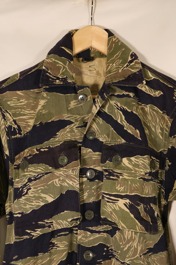 Circa 1965, Made in Japan, US-S, Okinawa Tiger Pattern, Tiger Stripe, US-cut shirt, JWD, Used