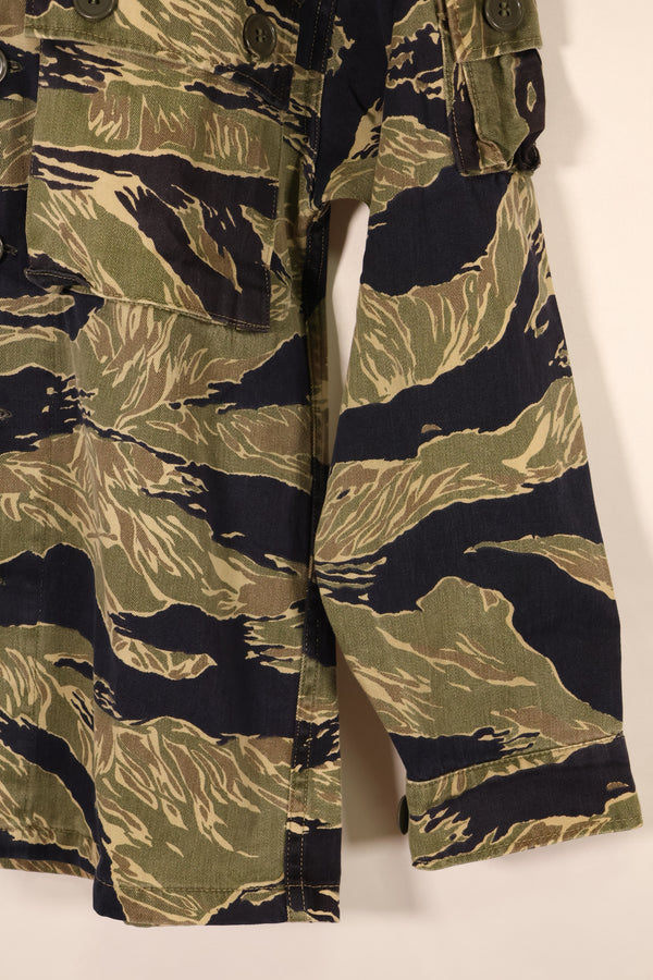 Circa 1965, Made in Japan, US-S, Okinawa Tiger Pattern, Tiger Stripe, US-cut shirt, JWD, Used