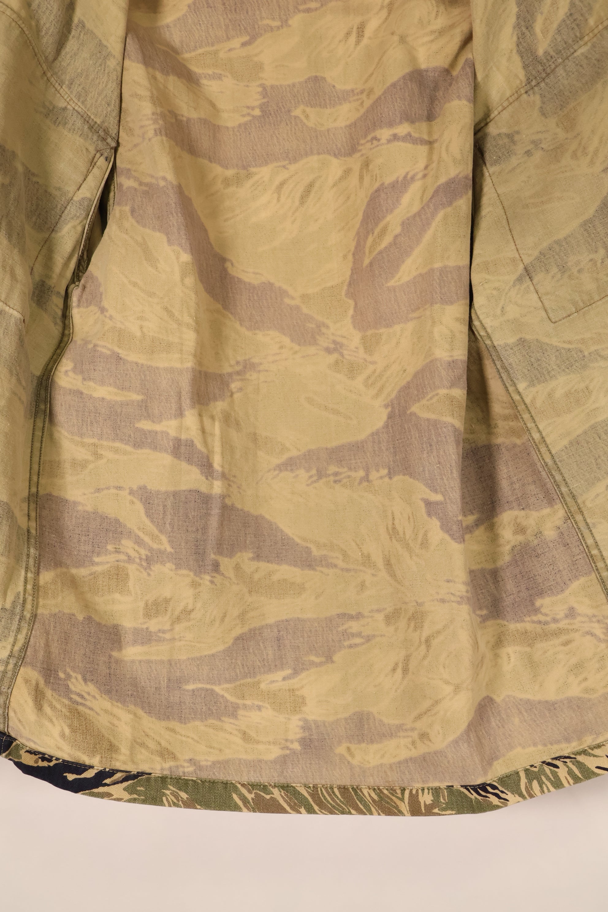 Circa 1965, Made in Japan, US-S, Okinawa Tiger Pattern, Tiger Stripe, US-cut shirt, JWD, Used