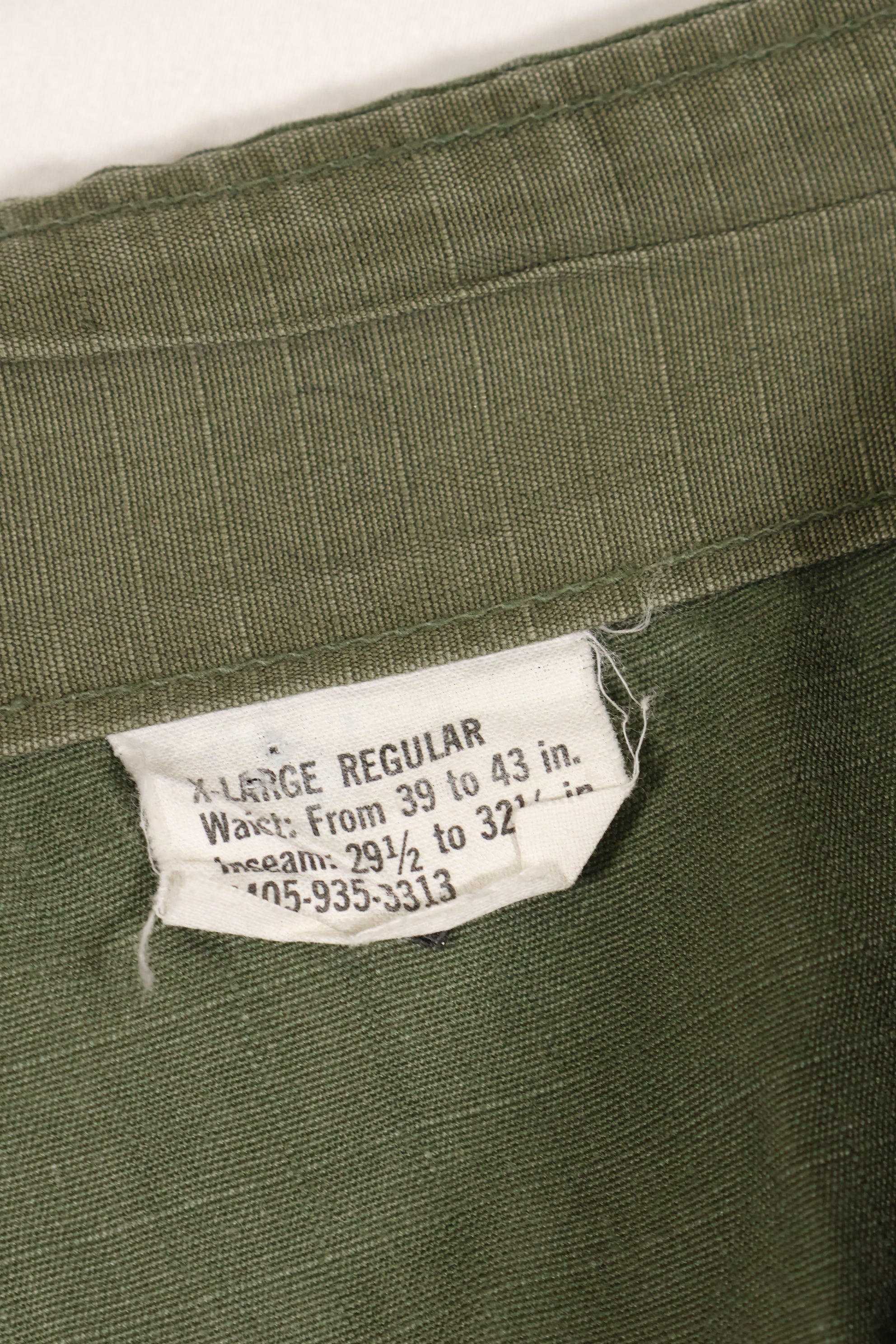 1969 年合同 X-L-R 第四款丛林疲劳长裤，二手，尺码最大，罕见。