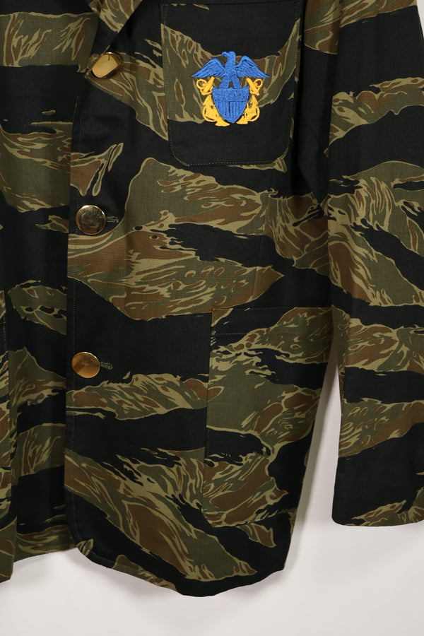 実物生地製　アメリカ海軍　タイガーストライプ　パーティージャケット　刺繍入り　未使用品