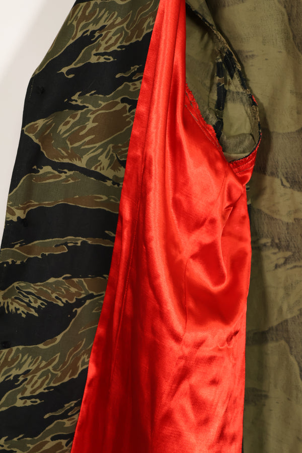 実物生地製　アメリカ海軍　タイガーストライプ　パーティージャケット　刺繍入り　未使用品